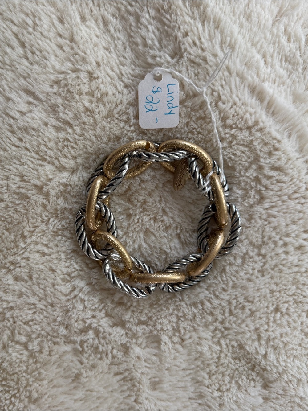 Lindy Gold & Silver Tone Chain Link Bracelet New